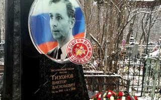 В Москве открыли мемориал Виктора Тихонова